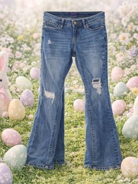 Levi's Superlow 518 Bootcut Jeans Blue Women's Juniors 3 Medium Pants